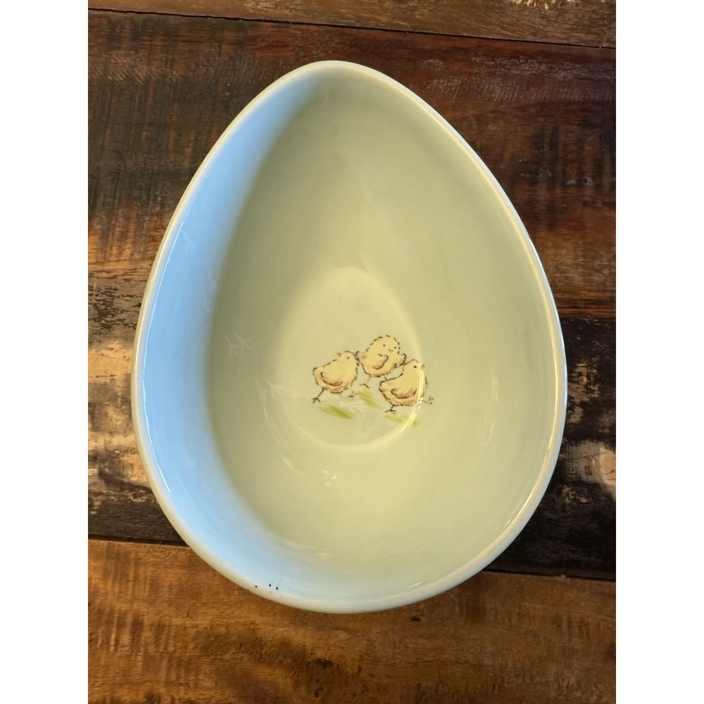 Global Design Connections Kate Williams Easter Egg Bowl Mint‎ Green Baby Chicks